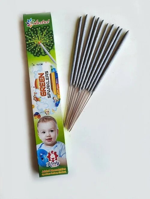 15cm Green Sparklers